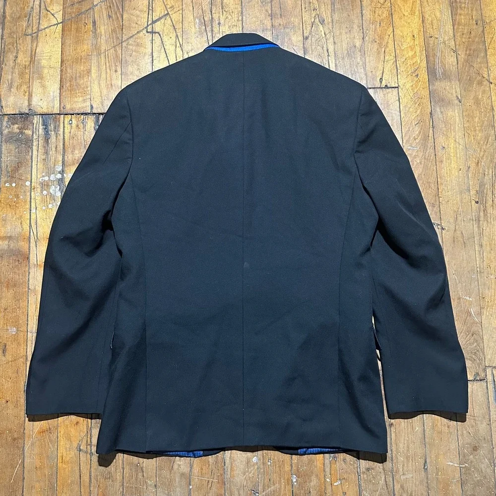Billy‎ London Blazer Jacket Men's Size 36S Black Notch Lapel Single Breasted